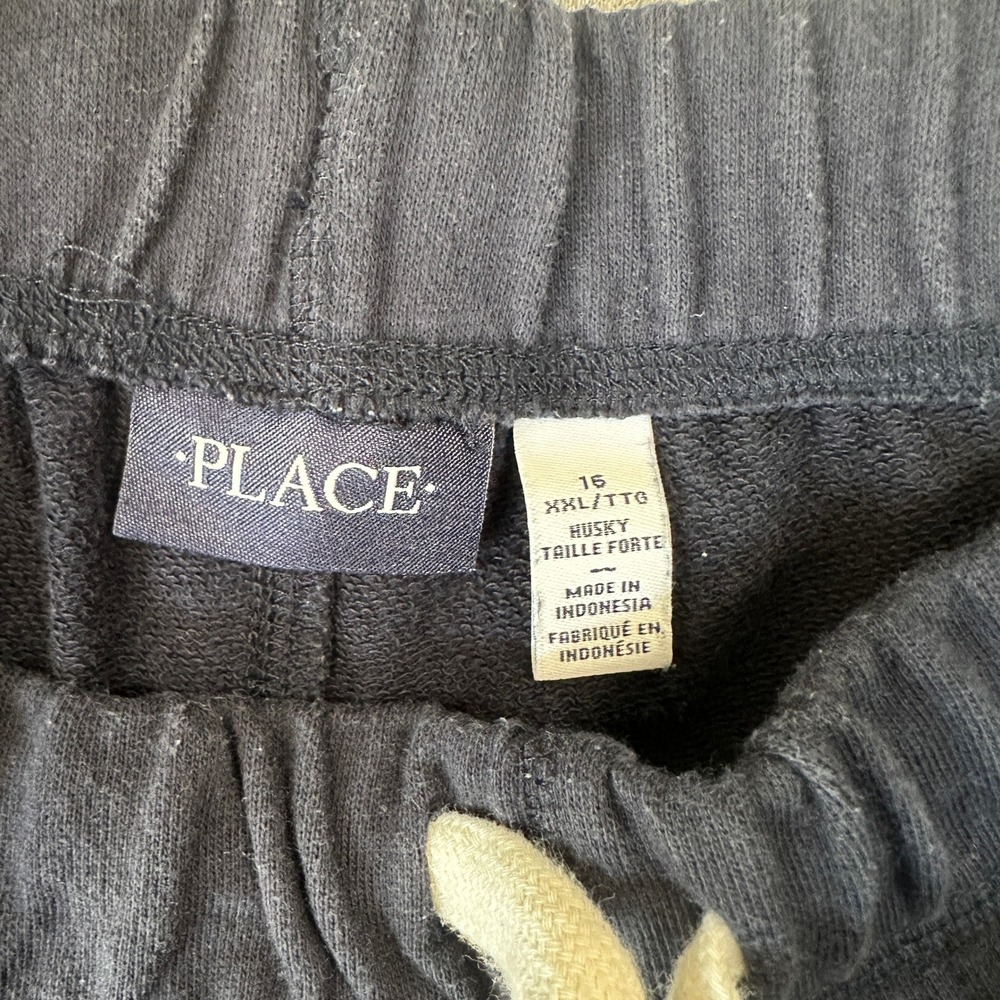 The Childrens Place Boys Fleece Shorts Size 16 XXL Husky Gray Navy 2 Pack Set - Picture 3 of 7